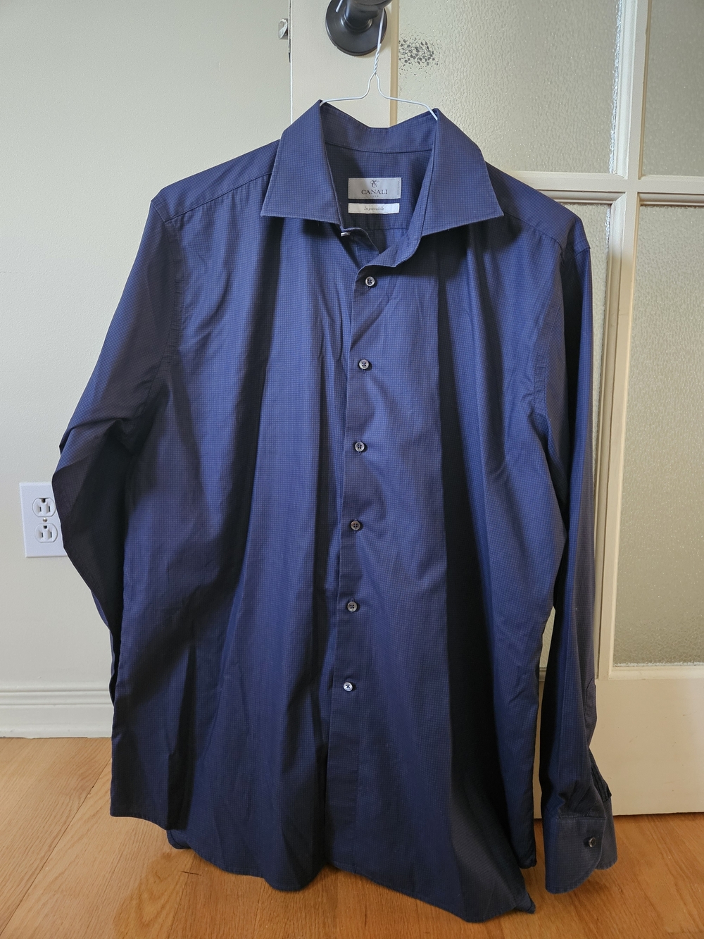 Canali Dark Navy Dress Shirt